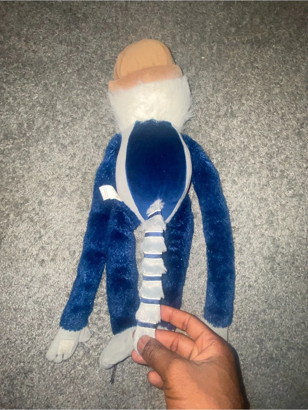 Plush Sports Monkey Toy in Blue with Star Logo Dallas cowboys vtg